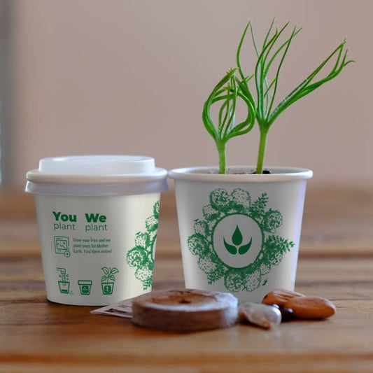 Pack of 20 Tree Kit Cups, We Plant 200 More Trees